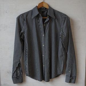 Ralph Lauren Striped Black & White Shirt Button Down S